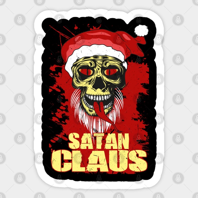 Santa Satan Claus Sticker by RockabillyM